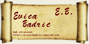 Evica Badrić vizit kartica